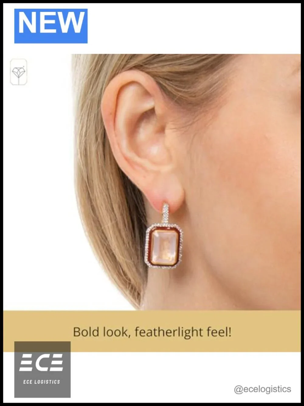 14k Gold Plated Sterling Silver Dangle Earrings with Gemstone Accents